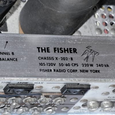 FISHER X-202-B HAS ALL TUBES WILL NEED SERVICE to change the on/off volume pot image 6