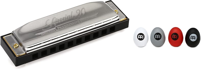 Hohner Special 20 Harmonica - Key of C Bundle with Meinl Percussion 4 Piece Egg Shaker Set image 1