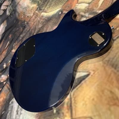 BLUE AXCESS 🦋! 2013 Gibson Custom Shop Les Paul Standard Axcess Figured Trans Translucent Transparent Blue Burst Ocean Water Blueberry F Flamed Maple Top Special Order Limited Edition Exclusive Run Coil Split 496R 498T ABR-1 Stopbar Tailpiece Modern image 14