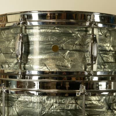 1960s Camco "Tuxedo" Sky Blue Pearl Drum Set image 6