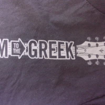 Get Him to the Greek with guitar on front of  T-shirt music movie shirt black  small image 3