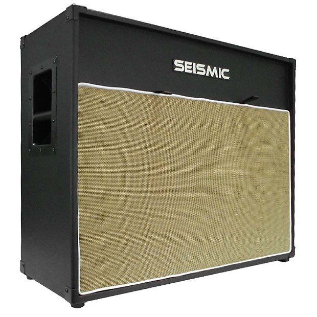 Immagine Seismic Audio Luke-2x12V_BLWH Vintage Empty 2x12" Guitar Cab - 1