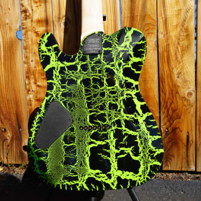 Schecter USA CUSTOM SHOP PT-7 Green Crackle 7-String Electric Guitar w/ Black Tolex Case (2022) image 9