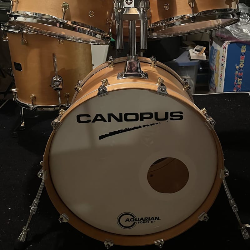 Used Canopus RFM 3pc Jazz Drum Set Champagne Sparkle w/ Bags | Reverb