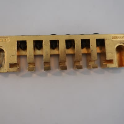 Vintage 1980s Schaller Leo Qaun Kahler Adjustable Fine Tune Guitar Bridge Tailpiece Brass image 4