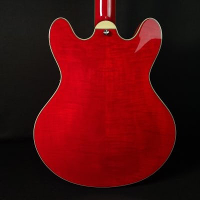 Eastman T486-RD #2566 Red Finish Semi Hollow Electric Guitar, Hard Case image 5