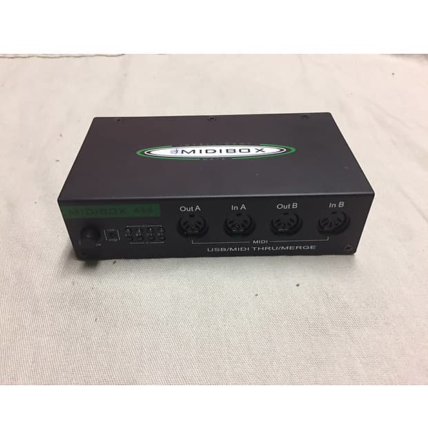 MidiBox 4-in/4-out USB 2.0 64-MIDI Interface Thru/Merge Box | Reverb