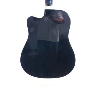 Oscar Schmidt OD312CETBL 12-string Transparent Blue Acoustic Electric Guitar              * image 4