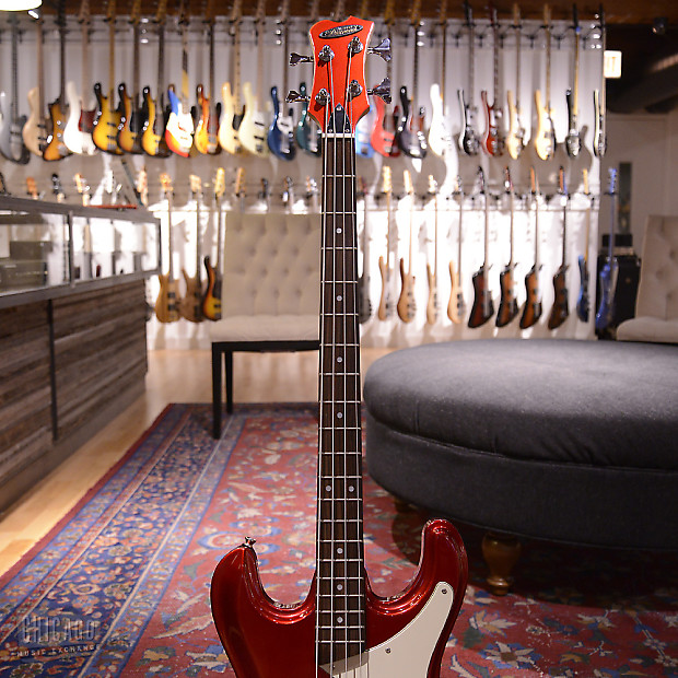 Aria Diamond Mosrite Bass Copy Candy Apple Red - Used