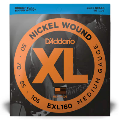 D'Addario EXL160 Nickel Wound Medium Long Scale Electric Bass 50-105 image 3