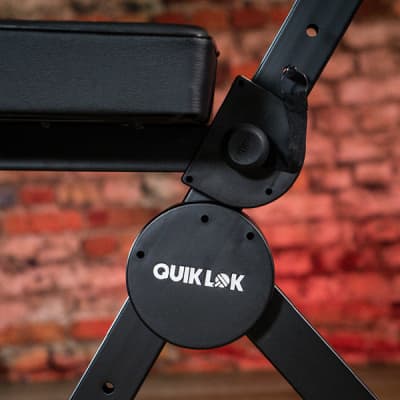 Quik-Lok DX749 | Deluxe Height Adjustable Musicians' Stool with Backrest, Footrest. New with Full Warranty! image 5