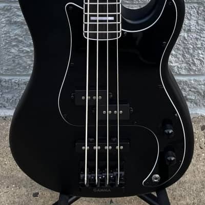 GAMMA Custom Bass Guitar JP24-01, 4-String Alpha Model, Triple Satin Black image 2