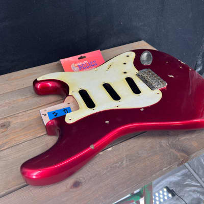Real Life Relics Strat® Stratocaster® Body Aged Candy Apple Red  #2 image 7