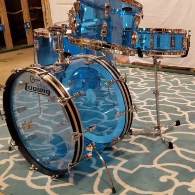 Ludwig Vistalite Mid 70s Blue image 2