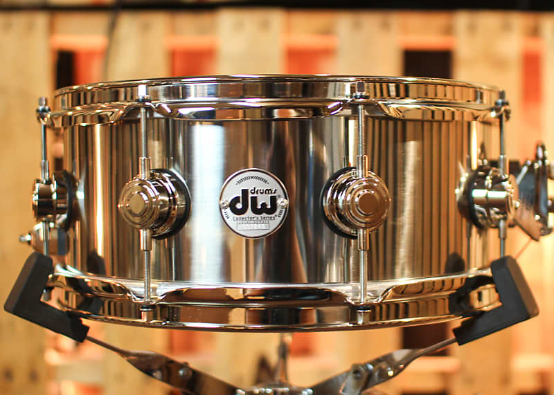 DW 5.5x13 Collector's 1mm Stainless Steel Snare Drum w/ Nickel - DRVL5513SPK image 1
