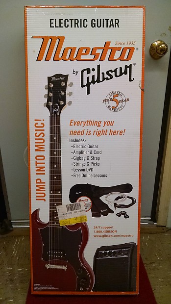 Maestro By Gibson Dark Red SG Electric Guitar With Original Maestro By Gibson Dark Red SG Electric Guitar With Original