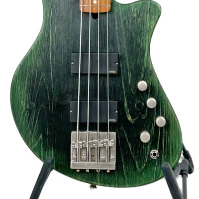 Offbeat Guitars "Jacqueline" aka "Jax" 32" Medium Scale Bass in Emerald City Eclipse with Active EMG Pickups image 6
