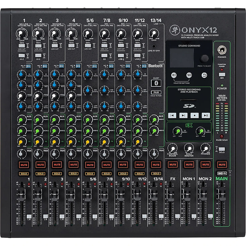 Mackie Onyx12 12-Channel Analog Mixer with Multitrack USB image 1