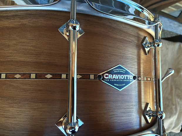 Craviotto Custom Shop 6.5" x 14" Solid-Shell - Single-ply Walnut Snare Drum 2015 Natural image 1
