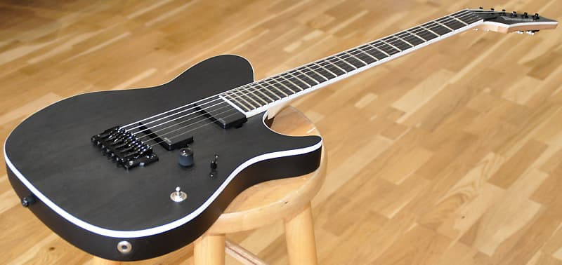 Ibanez FRIX6FEAH-CSF Iron Label Series FRIX6 FEACH Charcoal Stained Flat  Electric Guitar -Demo Model | Reverb