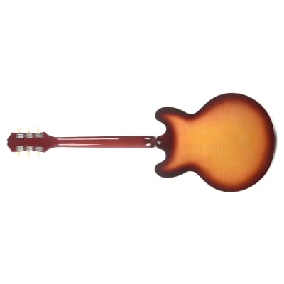 Epiphone Inspired by Gibson ES-335 Figured Semi-Hollow Guitar - Raspberry Tea Burst image 5
