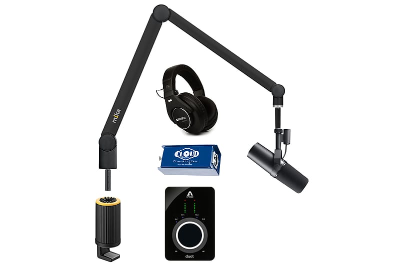 Yellowtec 1-Person Complete Podcasting Bundle with Shure SM7B Dynamic Mic & Apogee Duet 3 Interface image 1