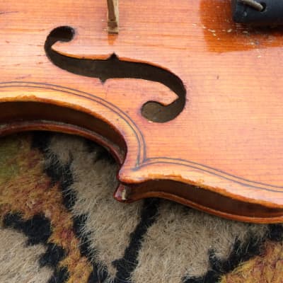 Violin Super Small Playable 10 1/4 Inches Long 1/128?? Full Purfling with Bow and Case image 6