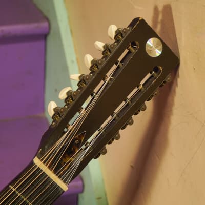 1970 Silvertone (Harmony) 1227 12-String Leadbelly-Style 000-Size Guitar (VIDEO! Fresh Work, Ready) image 3