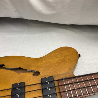 TONA T Bass Carved Semi-Hollowbody Singlecut 4-string Bass 2021 image 4