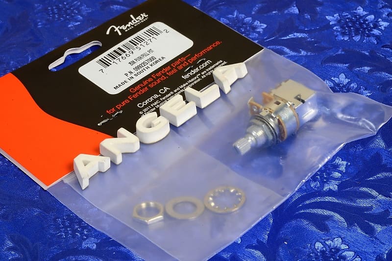 Fender 250K Split Shaft Push/Pull Pot For Stratocaster, Reverb
