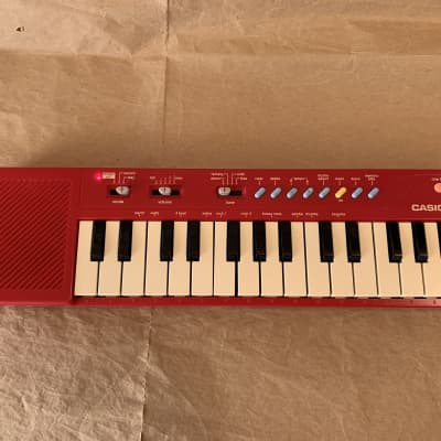 Casio PT-10 29-Key Mini Synthesizer Keyboard 1980s - Red GC