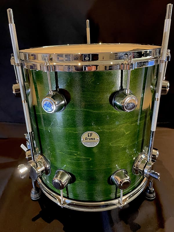 EP Drums 14" Custom SNOM Keller Shell 2000's Green stain Reverb
