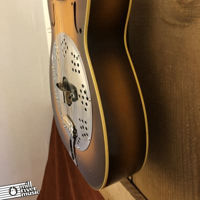 Dobro Deluxe Wood Body Resonator Acoustic Guitar Sunburst 1993 w/ HSC image 8