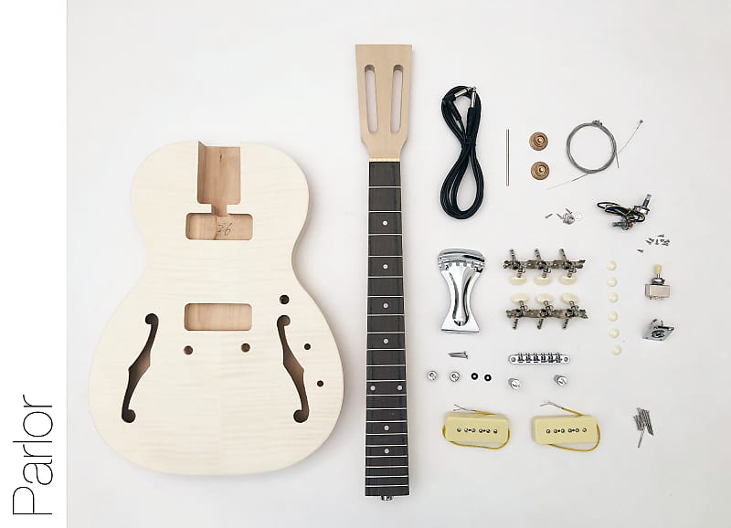 Hollow Body Parlor Style Electric Guitar Kit image 1