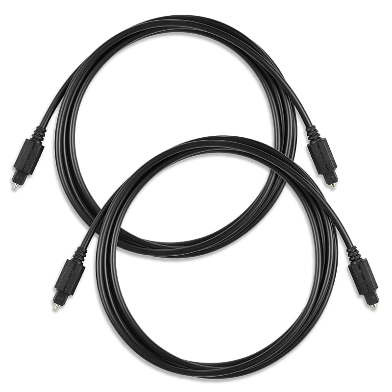 Boredbrain 12-ft Optical Audio Cables Lightpipe 2-Pack Black (Pair) image 1