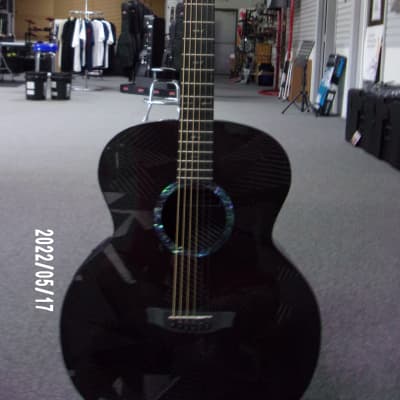 RainSong Bi-JM4000N2 6 String Baritone Acoustic/Electric Guitar 2022 Black Ice image 1