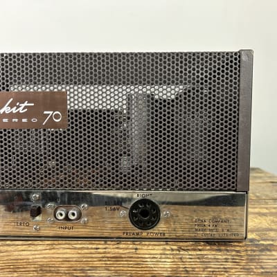 Dynakit ST-70 Stereo Power Amplifier 1963 - Chrome / Charcoal Brown  w/ Original Box image 3