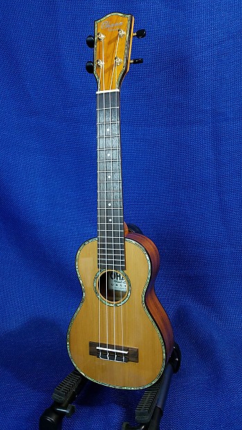 Ohana SK-250M Solid Cedar/Acacia Super Soprano Ukulele image 1