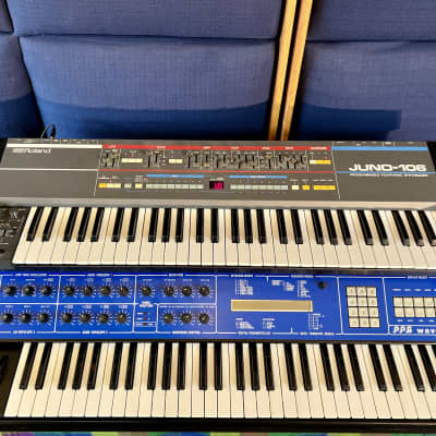 Roland Juno 106 1980’s - Grey original vintage analog synthesizer MIJ Japan poly synth image 5