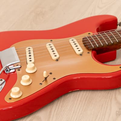1959 Fender Stratocaster Vintage Guitar Pre-CBS, Matador Red Lacquer (Riggio) w/ Tweed Case image 7