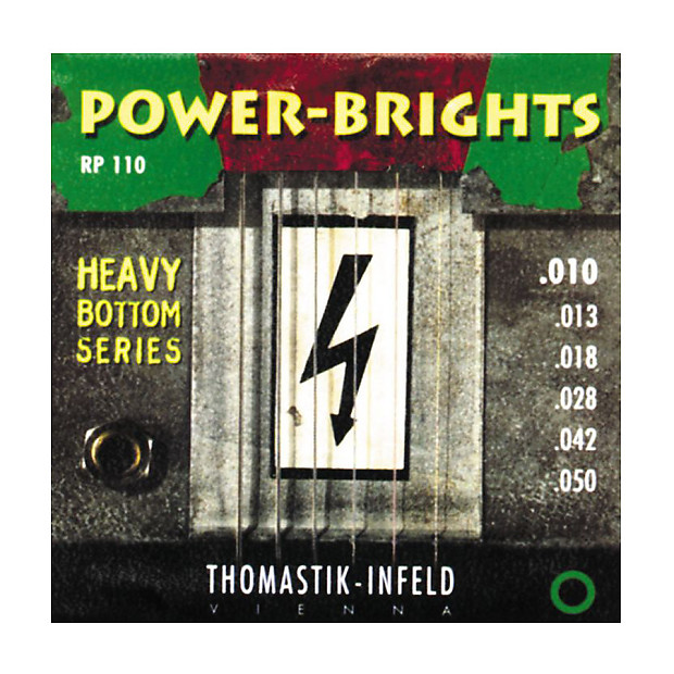 Thomastik-Infeld	RP110 Power Brights Heavy Bottom Magnecore Round-Wound Guitar Strings - Medium Light (.10 - .50) image 1