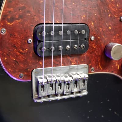 Keith Holland Custom S-ANS #1326 - Black Nitro with Red Tortoiseshell Pickguard image 13