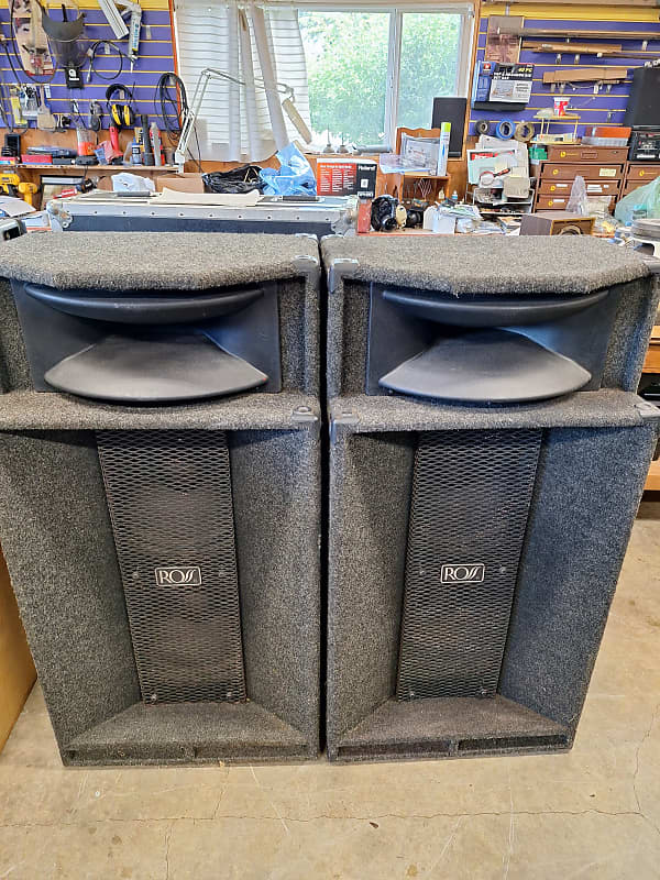 Ross Systems TX452HL Speakers 4 Ohm 1990s - Gray | Reverb