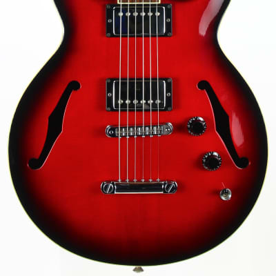 CLEAN! 2000 Hamer USA Newport Pro Black Cherry Burst - Solid Carved Spruce Top, Hollowbody Guitar! image 8