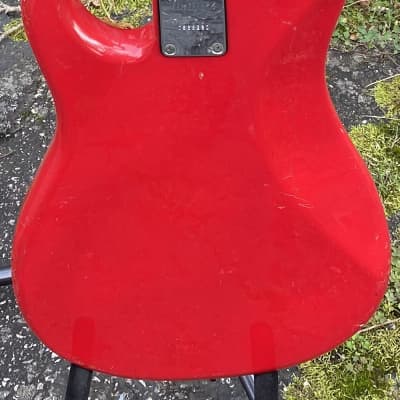 1986 Ibanez Roadstar II 4 String Bass Guitar Red Vintage image 5
