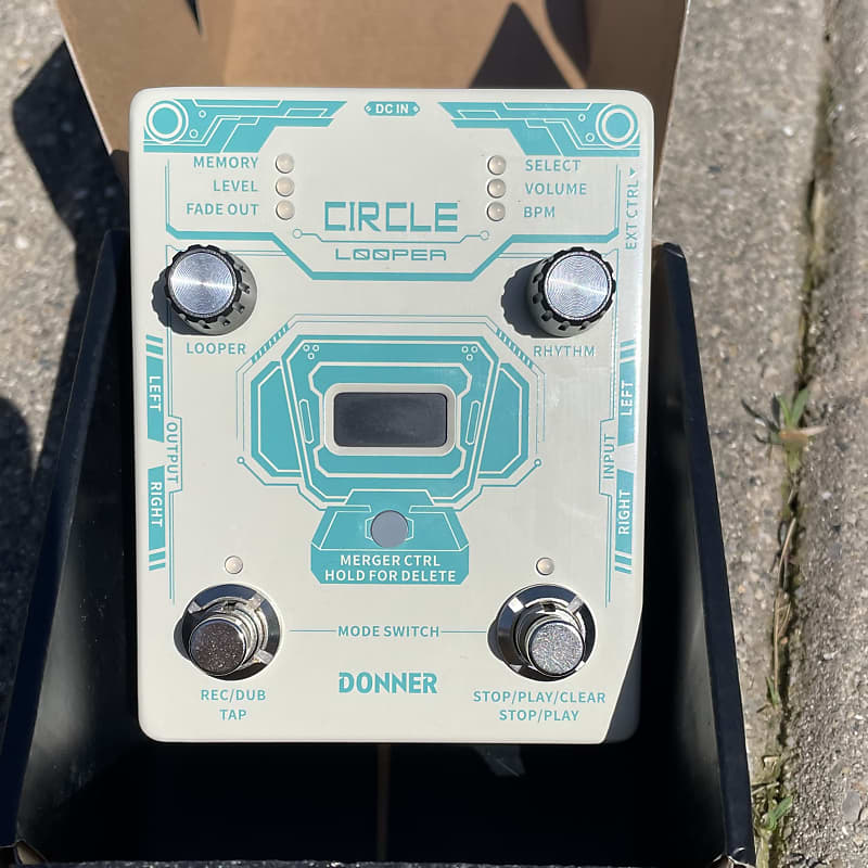 Donner Circle Looper Guitar Pedal with Drum Machine Reverb