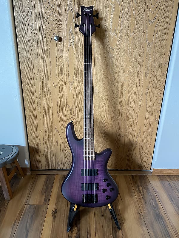 Schecter stiletto studio 4 deals purple burst