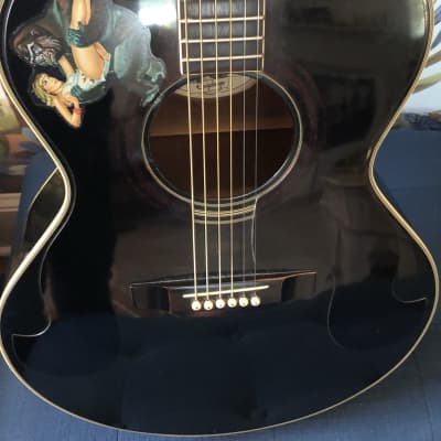 1980s  Everly Bros Epiphone by Gibson SQ 180 Black image 2