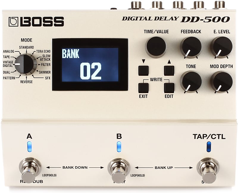 Boss DD500 Digital Delay Pedal (5pack) Bundle Reverb