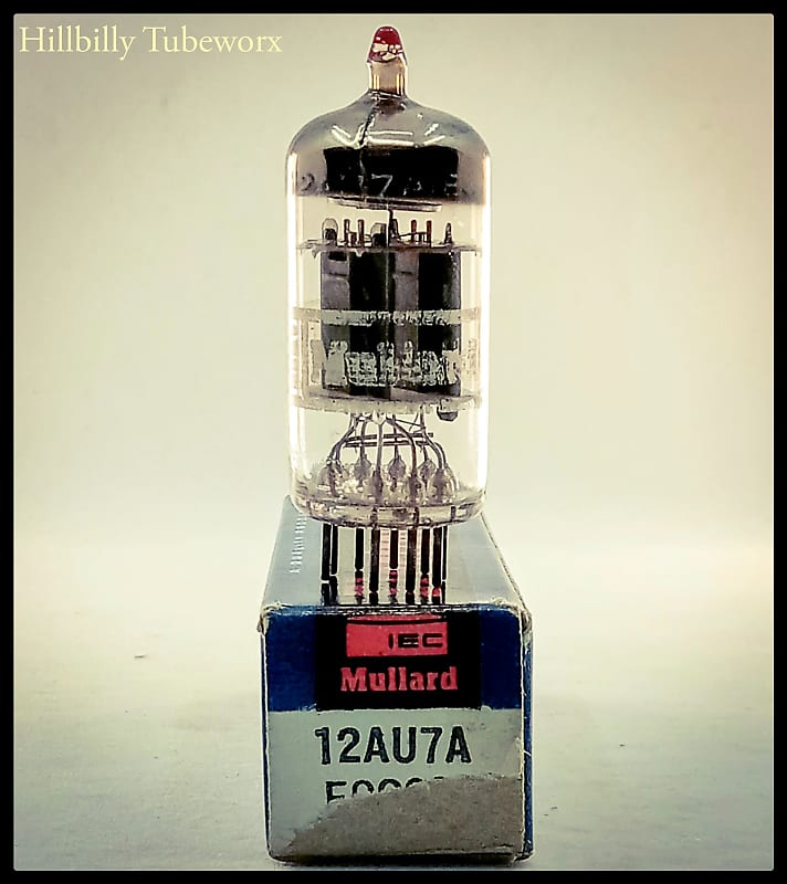 1 NOS MULLARD/BLACKBURN 12AU7A RED TIP/ (B9G2) /MAXI PREAMP TESTED/BALANCED image 1